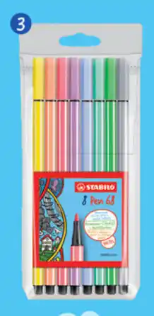 Pfennigpfeiffer Stabilo Pen 68 8 Premium Filzstifte in Pastellfarben Angebot