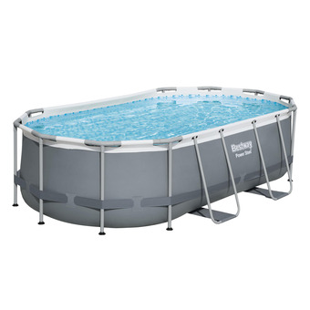 toom Baumarkt Aufstellpool 'power steel' mit filterpumpe grau 427 x 250 x 100 cm Angebot