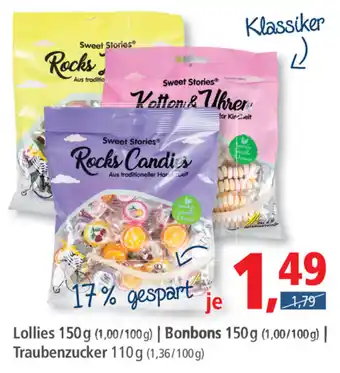 Pfennigpfeiffer Lollies 150g, Bonbons 150g oder Traubenzucker 110g Angebot