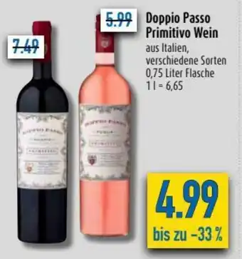 diska Doppio Passo Primitivo Wein 0,75L Angebot