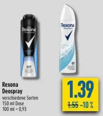 diska Rexona Deospray 150ml Dose Angebot