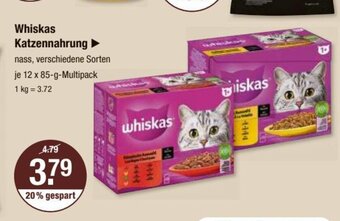 V Markt Whiskas Katzennahrung 12*85g Angebot