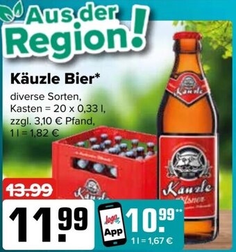 Logo Getränkemarkt Käuzle Bier 20x0,33 L Angebot