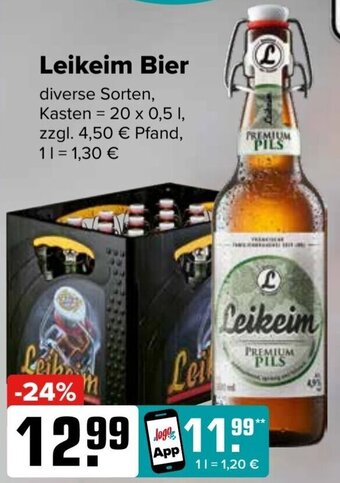 Logo Getränkemarkt Leikeim Bier 20x0,5 L Angebot