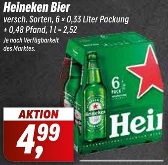 Simmel Heineken Bier 6x0,33 Liter Packung Angebot