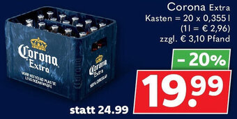 Getränkeland Corona Extra 20 x 0,355 L Angebot