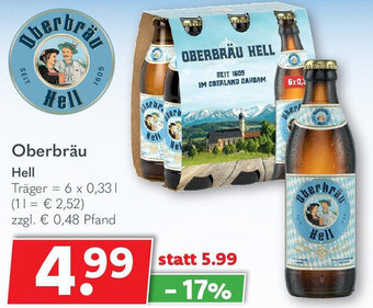 Getränkeland Oberbräu Hell 6x0,33 L Angebot