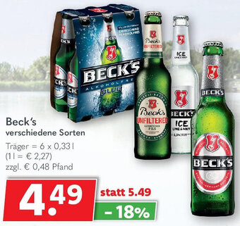 Getränkeland Beck's  6x0,33 L Angebot