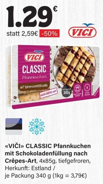 LEDO <<VIČI» CLASSIC Pfannkuchen mit Schokoladenfüllung nach Crêpes-Art, 4x85g Angebot