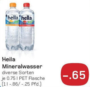 akzenta Hella Mineralwasser 0,75 L Angebot