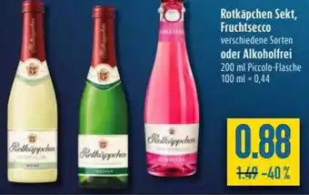 diska Rotkäppchen Sekt, Fruchtsecco oder Alkoholfrei 200ml Angebot