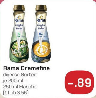 akzenta Rama Cremefine 200 ml - 250 ml Flasche Angebot