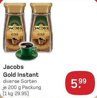 akzenta Jacobs Gold Instant 200 g Packung Angebot