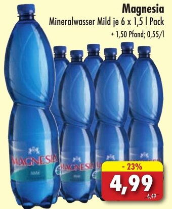 Lösch Depot Magnesia Mineralwasser Mild 6 x 1,5 L Pack Angebot