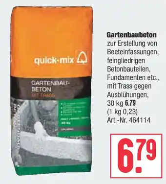 BayWa Gartenbaubeton 30kg Angebot