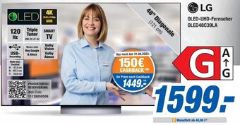 Expert Bening LG OLED-UHD-Fernseher OLED48C39LA Angebot