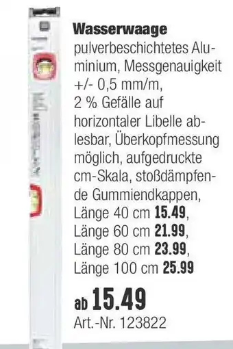 BayWa Wasserwaage Angebot