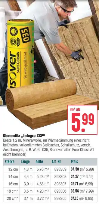 BayWa Klemmfilz Integra ZKF Angebot