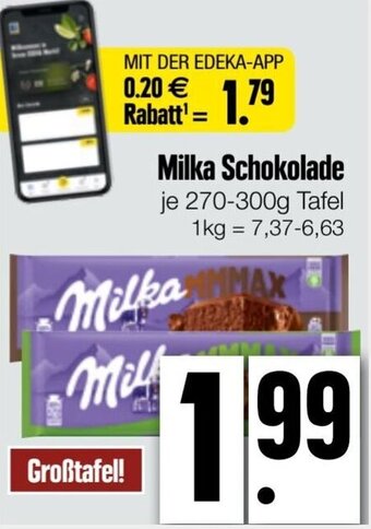 Edeka Xpress Milka Schokolade 270-300g Tafel Angebot