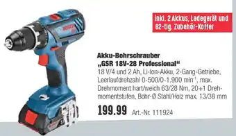 BayWa Bosch Akku Bohrschrauber GSR 18V-28 Professional Angebot