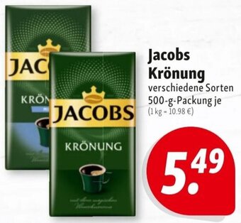 Nah & Frisch Jacobs Krönung 500 g Packung Angebot