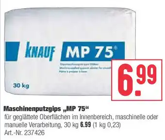 BayWa Maschinenputzgips MP 75 Angebot