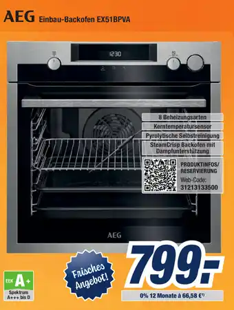 Expert Bening AEG Einbau-Backofen | EX51BPVA Angebot