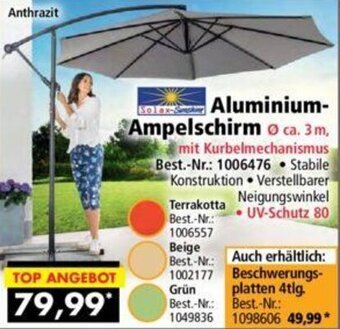 Norma Solax Sunshine Aluminium-Ampelschirm Angebot