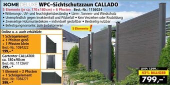 Norma HOME DELUXE WPC-Sichtschutzzaun CALLADO Angebot