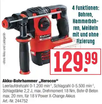 BayWa Einhell Akku Bohrhammer Herocco Angebot