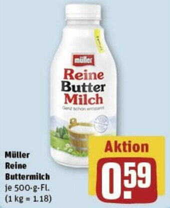 REWE Müller Reine Buttermilch 500-g-Fl. Angebot