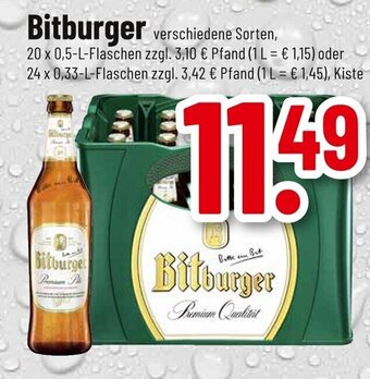 trinkgut Bitburger verschiedene Sorten, 20 x 0,5-L-Flaschen Angebot