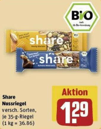 REWE Share Nussriegel 35-g-Riegel Angebot