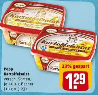 REWE PETZ Popp Kartoffelsalat 400g Becher Angebot