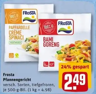 REWE PETZ Frosta Pfannengericht 500g Btl Angebot