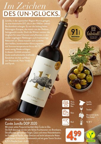 Aldi Nord PARCELA 11 FINCA DEL TUERTO Cuvée Jumilla DOP 2020, 0,75 L Flasche Angebot