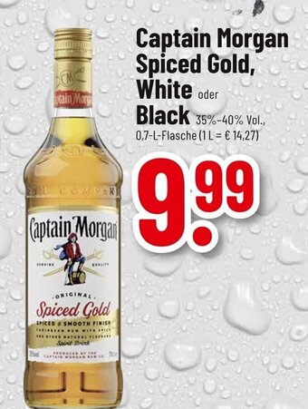 trinkgut Captain Morgan Spiced Gold, White oder Black 35%-40% Vol. 700ml Angebot