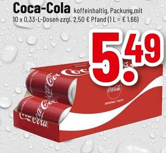 trinkgut Coca-Cola koffeinhaltig, 10*330ml Angebot