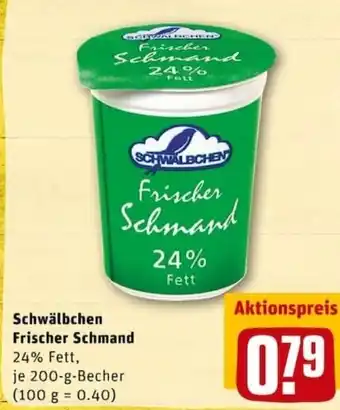 REWE PETZ Schwälbchen Frischer Schmand 200g Becher Angebot