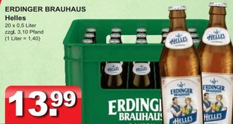 Getränkeparadies Gefromm ERDINGER BRAUHAUS Helles 20 x 0,5 Liter Angebot