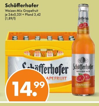 Trink und Spare Schöfferhofer Weizen-Mix Grapefruit je 24x0,33l Angebot