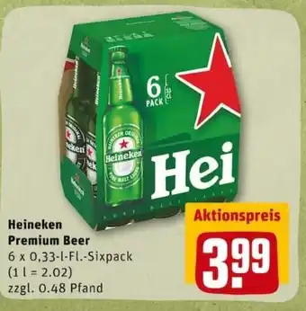 REWE PETZ Heineken Premium Beer 6x0,33L Angebot