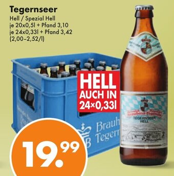 Trink und Spare Tegernseer Hell / Spezial Hell je 20x0,5l/24*330ml Angebot