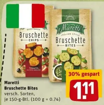 REWE PETZ Maretti Bruschette Bites 150g Btl. Angebot