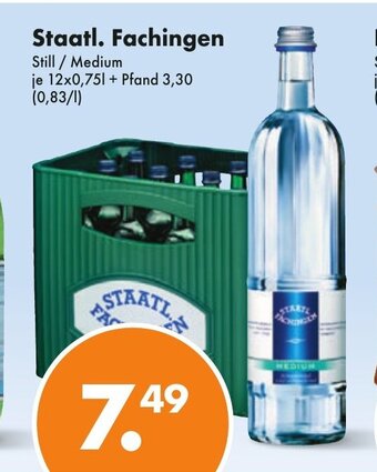 Trink und Spare Staatl. Fachingen Still / Medium je 12x0,75l Angebot