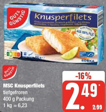 Edeka GUT & GÜNSTIG MSC Knusperfilets 400 g Packung Angebot