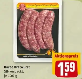 REWE PETZ Duroc Bratwurst 100g Angebot