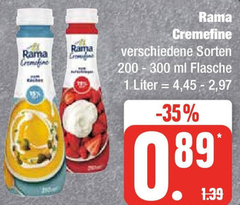 Edeka Rama Cremefine 200-300 ml Flasche Angebot