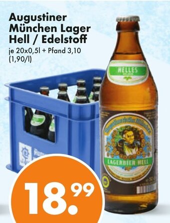 Trink und Spare Augustiner München Lager Hell / Edelstoff 20*500ml Angebot