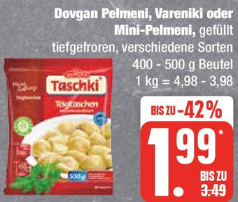 Edeka Dovgan Pelmeni, Vareniki oder Mini-Pelmeni 400-500 g Beutel Angebot